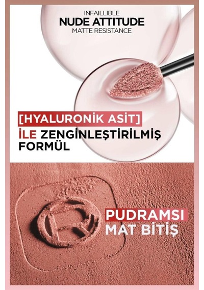 L'Oréal Paris Infaillible Matte Resistance Likit Mat Ruj - 601 Worth It & Mini Paradise Maskara 4.7 Ml Makyaj Seti pktinf2stprjprdsmskr-9322 601
