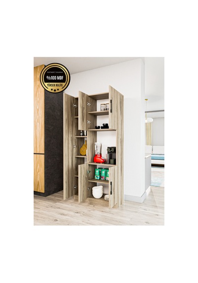 Atlas Çok Amaçlı Dolap Mutfak Banyo Balkon Ceviz