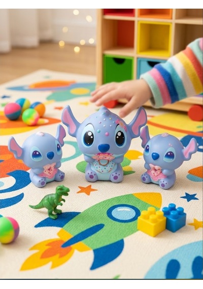 Stitch Squshi Eğlenceli Oyuncak Unicex Figür Oyuncak Squishy - Sık Bırak Stresi Azalt 1pcs