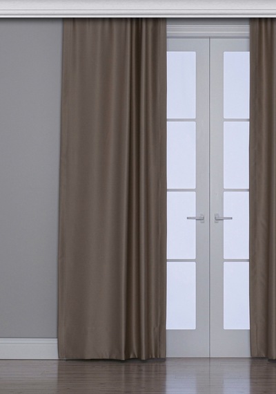 Gauze Fabric Design Blackout Karartma Özellikli Yüksek Kaliteli Koyu Nohut Rengi