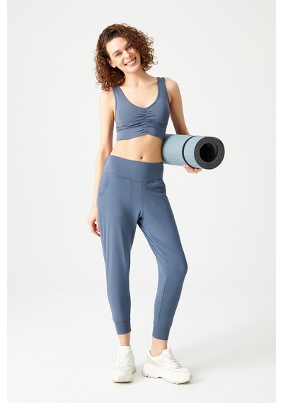 Los Ojos Antrasit Hafif Destekli Kaplı Önü Büzgülü Crop Top Büstiyer Low Scoop Antrasit Los Ojos Antrasit Hafif Destekli Kaplı Önü Büzgülü Crop Top Büstiyer Low Scoop Antrasit