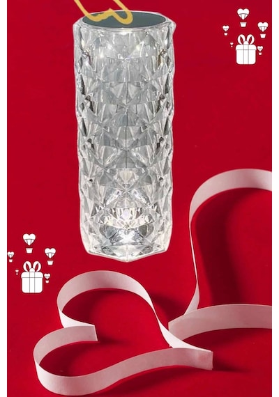 Sevgililer Günü İçin Hediye Kristal Lamba Sevgiliye Hediye Usb Şarjlı Gece Lambası Çok Renkli