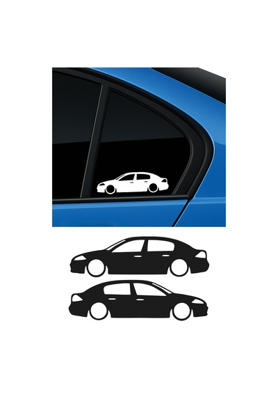 2 Adet Renault Megane 2 Basık Oto Sticker- Kelebek Cam Sticker 15x4 Cm