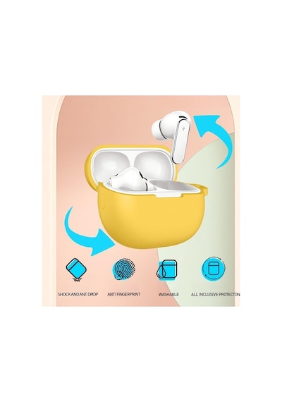 Huawei Freebuds Pro 5 Kılıf Askı Aparatlı Mat Silikon Pembe