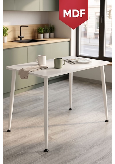 Belek Serisi Mdf Sabit 60x90 Mutfak Masası Beyaz
