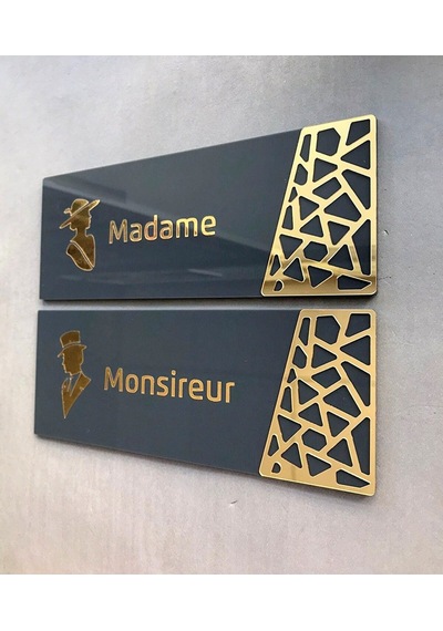 Yönline Antrasit Gold Pattern Seri WC Yönlendirme Seti