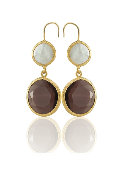 Kadir Jewellery 22 Ayar Altın Kaplama Kadın İnci Küpe -el İşçiliği Ve Hipoalerjenik Küpe Kehribar 31390155