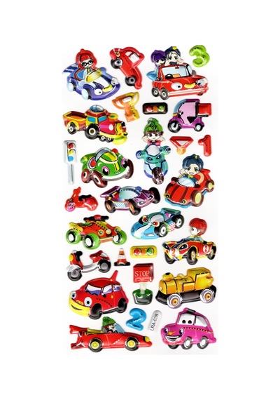 Kabartmalı Stiker Defter Planlayıcı Etiket 17 x 9 CM Limlra-038 Arabalar - Taşıtlar