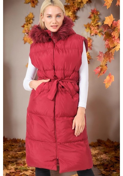 Z6744 Dewberry Bayan Yelek-koyu Bordo Koyu Bordo
