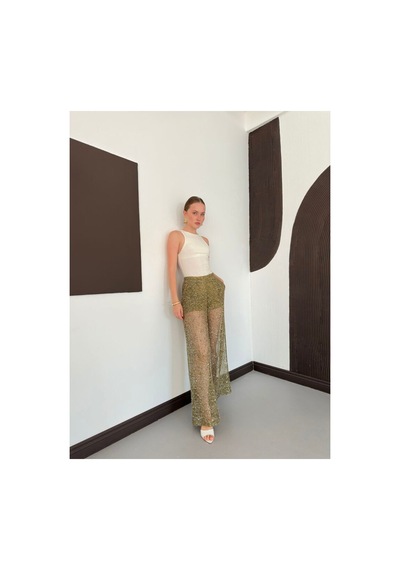 Verymoda Pullu File Pantolon D3134 Haki