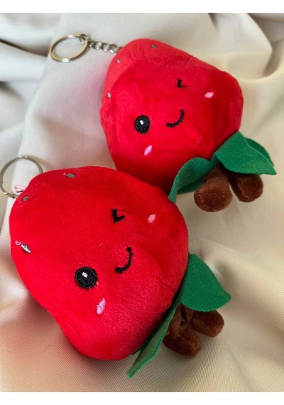 Çilek Anahtarlık Çilek Çanta Süsü Charm 1 Adet
