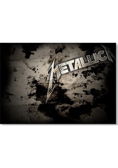 Cakasepetim Metallica Efsanevi Yazı Kirli Arka Plan Ahşap Mdf Tablo