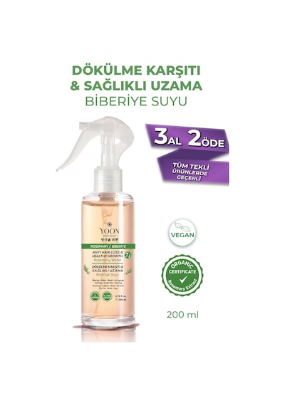 Yoon Saç Dökülme Karşıtı Hızlı Saç Uzatma Biberiyeli Saç Bakım Suyu 200 ML