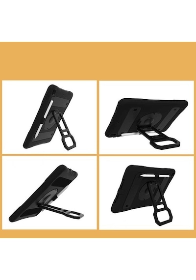 Apple Uyumlu iPad  9. Nesil 10.2 Kılıf Airtag Bölmeli Defender Case A2602-Siyah