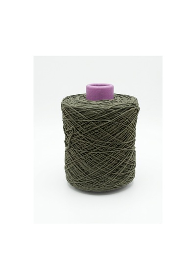 Premium İnce Cotton Zincir Makrome İpi Haki 1 Kg - 2 Mm Çanta Runner İpi