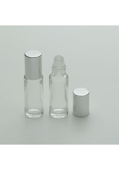 Boş Parfüm Şişesi 4-5 Ml 10 Adet Roll-on Gri Kapaklı Boş Şişe