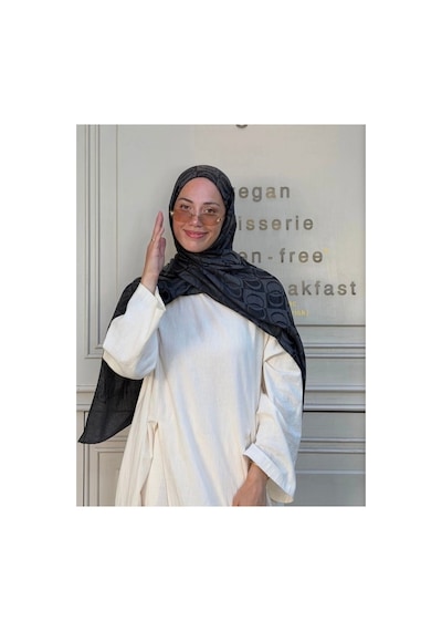 Ardün Hijab Halka Desen Pamuklu Şal Lacivert Şık Ve Modern Tesettür Şal Lacivert - 936527278 Lacivert