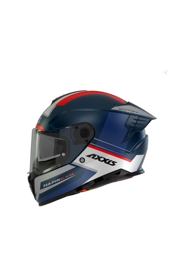 Axxis Hawk Evo Daytona C7 Mat Full Face Güneş Vizörlü Motosiklet Kaskı Beyaz Mavi