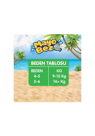 Molfix Swimming Pants Mayo Bez 4 - 5 Numara 9 15kg 33 Adet 3'lü