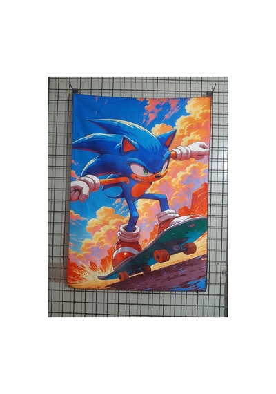 Owl Bag Sonic Kaykay Super Kahraman Desenli Tasarım Duvar Halisi