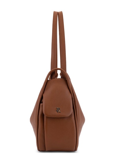 Bruno Rossi Bag Kadın Hakiki Deri Taba Sırt & Omuz Çantası 1048 Mlx14g Bn Cnt Sk25-26 Cuoıo Bej