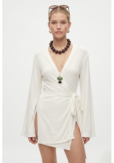 Ritnice Kadın Briana Ultra Soft Ekru Kimono