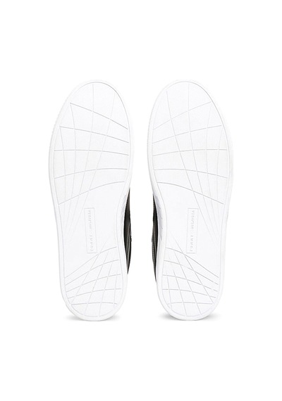 Tommy Hilfiger Icon Court Pınperf Lth Siyah Erkek Sneaker 000000000102267224 Siyah