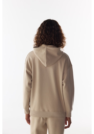 Penti Bej Şardonlu Fermuarlı Kapüşonlu Sweatshirt