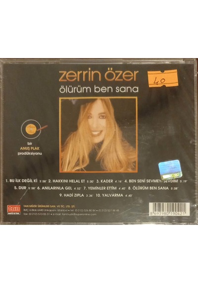 Plak Değildir Cd Dir Cd Zerrin Özer Ölürüm Ben Sana Açılmamış J