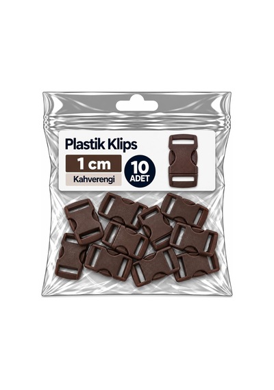 Paracord Aksesuar Paracord Bileklik Plastik Klips 1 Cm Kahverengi 10 Adet