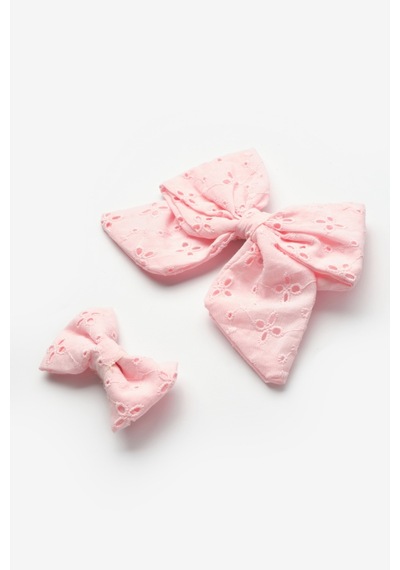 Pembe Fisto Fiyonk Anne Kız Toka Set Pembe