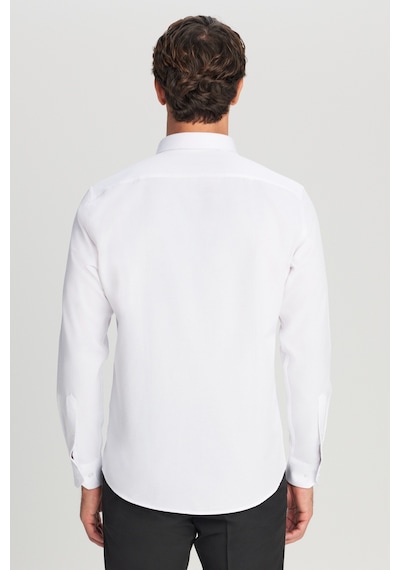 AC&Co / Altınyıldız Classics Erkek Beyaz Pamuklu Tailored Slim Fit Dar Kesim Klasik Yaka Armürlü Cepli Gömlek Beyaz AC&Co / Altınyıldız Classics Erkek Beyaz Pamuklu Tailored Slim Fit Dar Kesim Klasik Yaka Armürlü Cepli Gömlek Beyaz