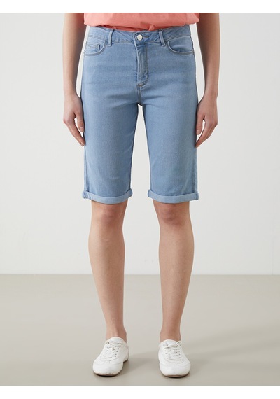 Lcwaıkıkı Classic İndigo Dar Fit Kadın Jean Şort