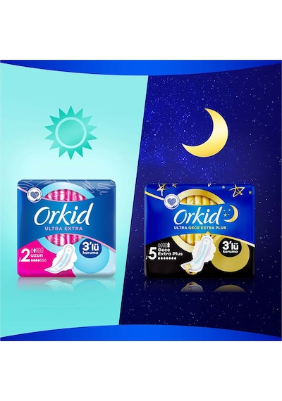 Orkid Ultra Ekstra Süper Ekonomik Hijyenik Ped Uzun 22'li