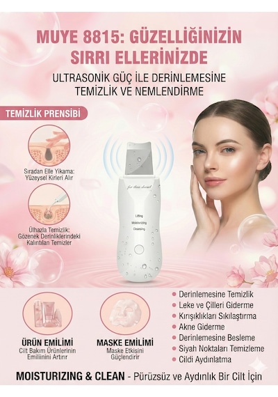 Ultrasonik Spatula Yüz Siyah Nokta Temizleme Çok Renkli