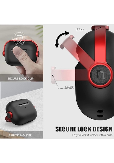 Apple Uyumlu AirPods Pro 2. Nesil İle Kılıf Kulaklık Dizayn Defens Case Lila