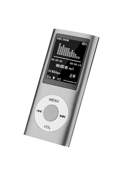Hafıza Kartı Girişli Metal Gümüş Digital Renkli Ekranlı Mp3-mp4 Çalar