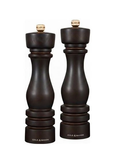 Cole & Mason H233020 London Çikolata Renkli Ahşap Tuz Ve Biber Değirmenleri 220mm Çok Renkli