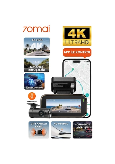 70mai A810 Lite Ön Kamera + RC21 Arka Kamera