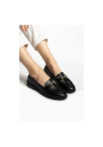 Jane Kadın Loafer Makosen Casual Toka Detay Günlük Ayakkabı Siyah