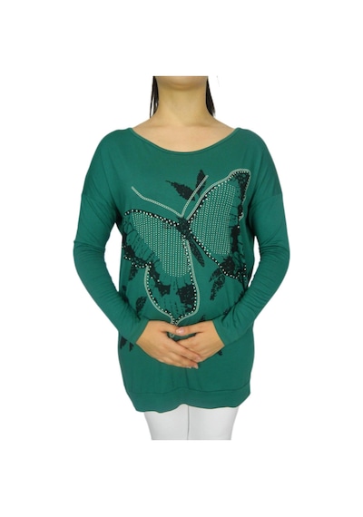 Kadın Oversayz Kelebek Baskılı Sweatshirt Brg39702 001