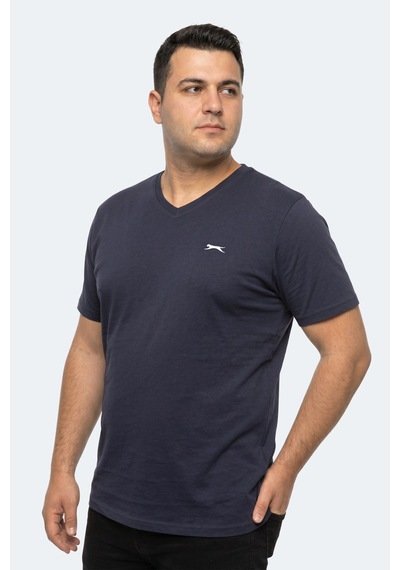 Slazenger Rıvaldo Jmb Erkek Büyük Beden Lacivert Tişört