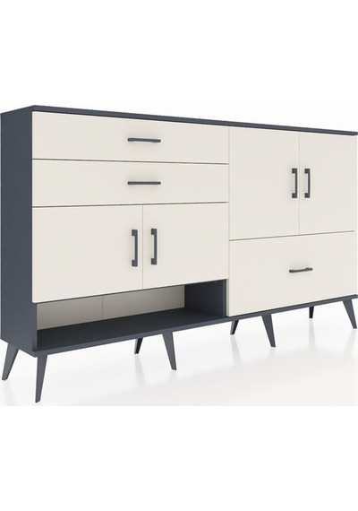 Arges Konsol 3 Raflı 3 Çekmeceli 4 Kapaklı 176x30x99 Antrasit-aytaşı Aytası/aytası - Antrasıt Arges Konsol 3 Raflı 3 Çekmeceli 4 Kapaklı 176x30x99 Antrasit-aytaşı Aytası/aytası - Antrasıt