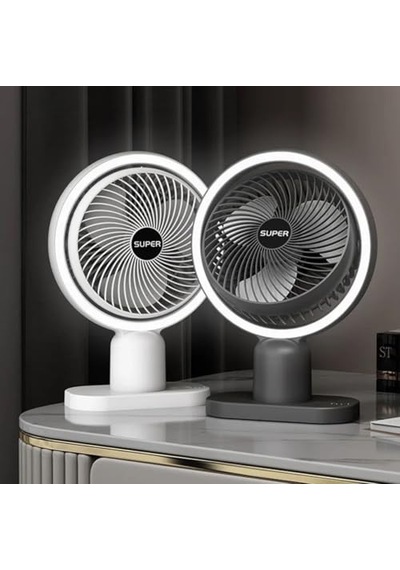 3 Kademeli Masaüstü Vantilatör Şarjlı Soğutucu Usb Fan Siyah