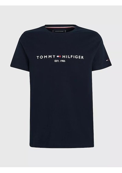 Tommy Hilfiger Erkek Core Tommy Logolu T-shirt - Mavi Mavi