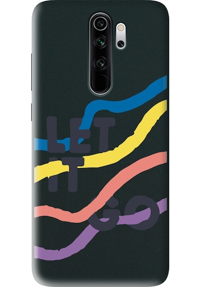 Xiaomi Redmi Note 8 Pro Uyumlu Let It Go Tasarımlı Siyah Lansman Telefon Kılıfı