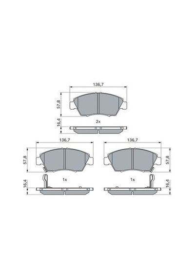 Honda Civic 1.6 1995-1999 Bosch Ön Balata 21694