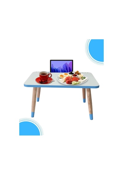 Liva Ahşap Laptop Tablet Bilgisyar Ve Kahvaltı Sehpası Çalışma Masası Beyaz