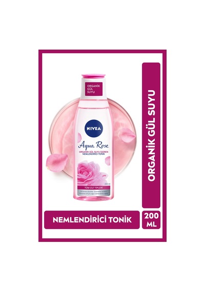 Aqua Rose Organik Gül Suyu İçeren Nemlendirici Tonik 200 Ml,nemlendirici,eşit Cilt Tonu
