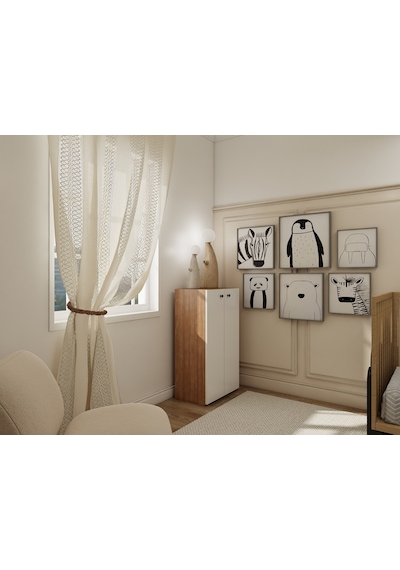 2 Kapaklı Çok Amaçlı Dolap Marbella Renk